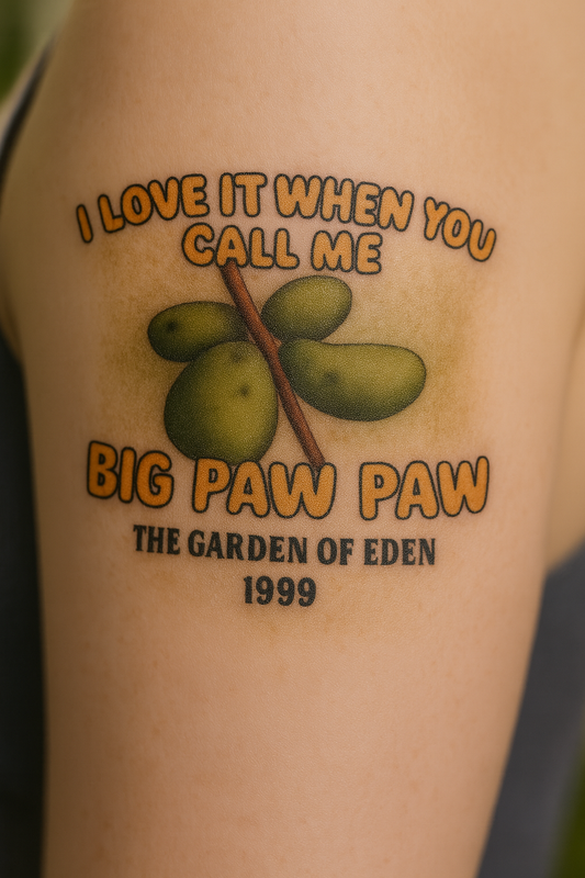 I Love it when you call me Big Paw Paw Temporary Tattoo